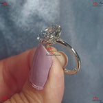 Unique Lab Diamond Oval Cut Engagement Yellow Gold Ring  IGI Certified Solid Gold Diamond Modern Proposal Gift for Her Forever For Love