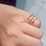 Dainty Diamond Half Eternity Ring -  Gold Pave Set Wedding Band for Women with Genuine Diamonds Forever For Love