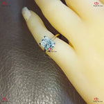 Radiant Splendor:  OEC Moissanite Engagement Ring in White Gold Forever For Love