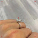 Radiant Cut Moissanite Engagement Ring – Square Radiant Crushed Ice Cut Solitaire in Solid Gold Forever For Love