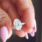 Oval Diamond Engagement Ring with Accent Diamonds Forever For Love