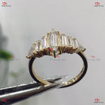 Baguette Engagement Ring in Solid Gold Forever For Love