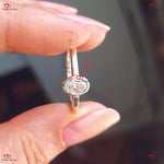 Oval Cut Diamond Solitaire Ring – Bezel Set Engagement Ring Forever For Love