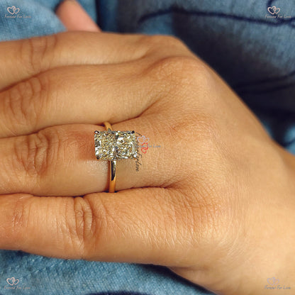 Radiant Cut Lab Grown Diamond Engagement Ring | IGI Certified | Solitaire Proposal Ring