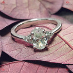 Oval Three Stone Engagement Ring Forever For Love