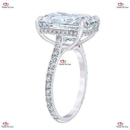 Radiant Cut Moissanite Engagement Ring  Forever One Moissanite