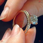 Lab Created Round Cut F VS1 0.5 -  Diamond Engagement Ring | Round Diamond Ring | Lab Grown Bridal Ring Set | Promise Ring | Gift for Her | Forever For Love Forever For Love