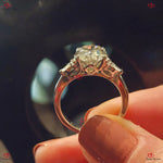 Oval Diamond Engagement Ring vintage / Art deco style Forever For Love