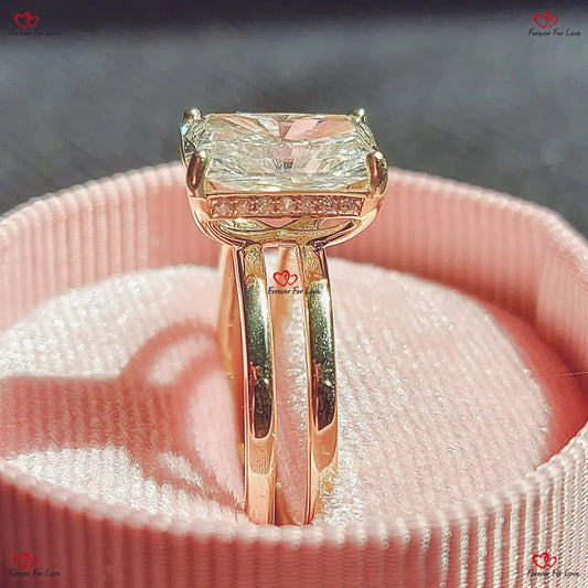 IGI Certified  Yellow Gold Radiant Cut Diamond Engagement Ring - Solitaire Lab Grown Radiant Diamond Ring Forever For Love