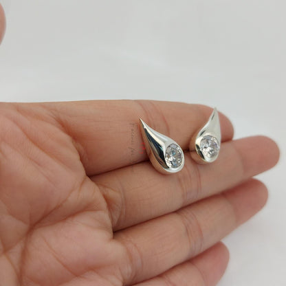 Massive Gold Diamant Ohrklemmen, Alltags-Goldohrringe mit Schraubverschluss, Brillantschliff, Brautjungfernohrringe, Geburtstagsgeschenke für sie