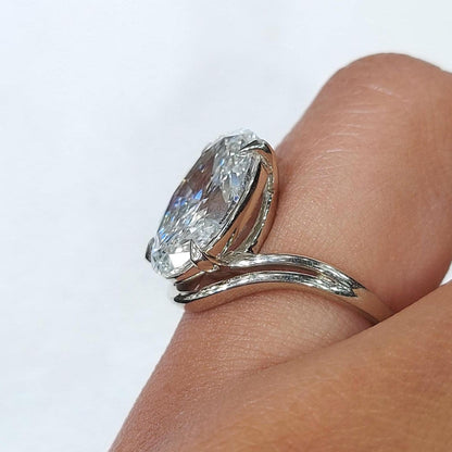 5ct Oval Cut,D VVS2,IGI Certified Oval engagement,lab Diamond Engagement Ring, Lab created Solitaire ring, Bridal Proposal RingGift for her.