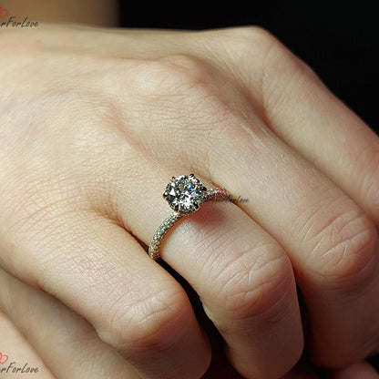 1.2 Ct IGI Certified Round Lab Diamond Solitaire Engagement Ring