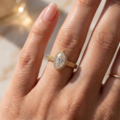 IGI Certified Pear Lab Diamond Band