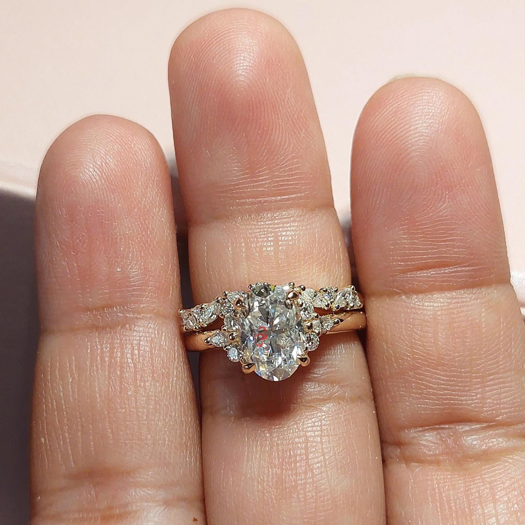 1.5 Ct IGI Certified Oval Lab Diamond Engagement Ring
