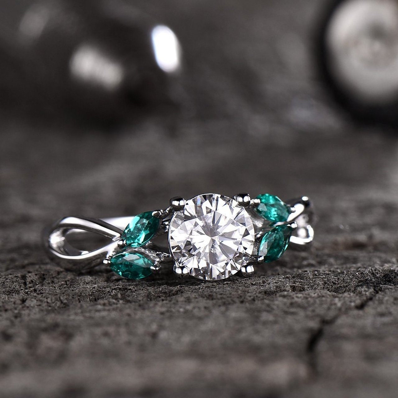 1 Ct Marquise Natural Diamond Engagement Ring