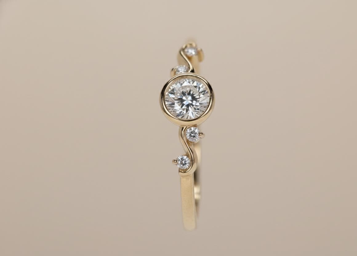 Round Lab Diamond Engagement Ring