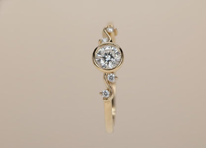 Round Lab Diamond Engagement Ring
