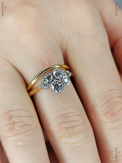 Round Lab Diamond Band