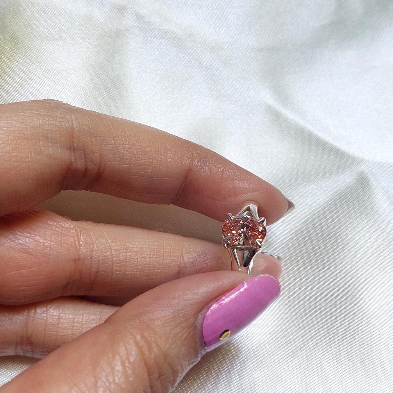 IGI Certified Oval Lab Diamond Engagement Ring