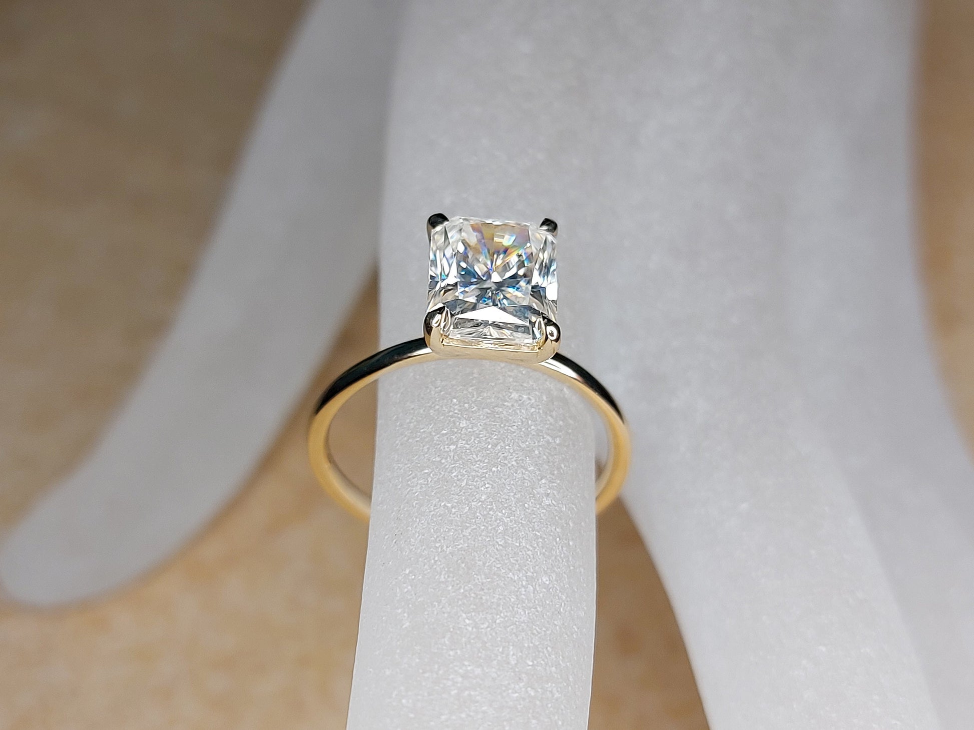 3 Ct Radiant Moissanite Eternity Band