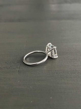 Radiant Moissanite Solitaire Engagement Ring
