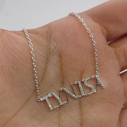 Personalisierte Namenskette aus 14 Karat Gold, ein bedeutungsvolles und zeitloses Geschenk für sie, Gold, Silber, Roségold, Baby-Namenskette, personalisiertes Geschenk für Mama