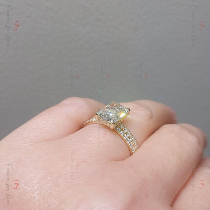 3 Ct Radiant Lab Diamond Eternity Band