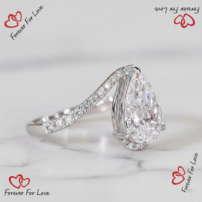 1.5 Ct IGI Certified Pear Lab Diamond Engagement Ring