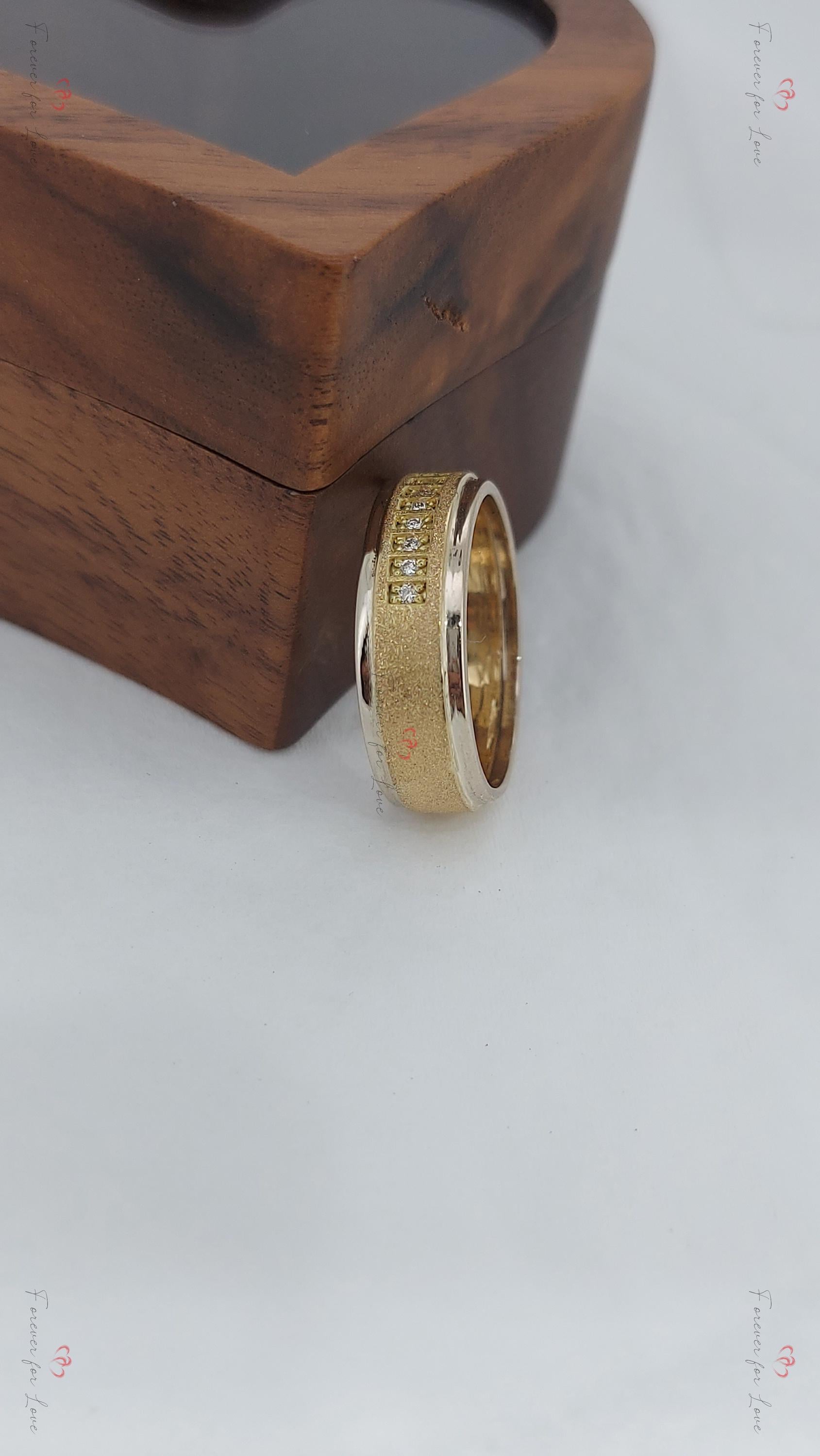 Man wedding band, chunky man band, his and her bands, diamond band, wedding band. 6mm wide solid gold band.