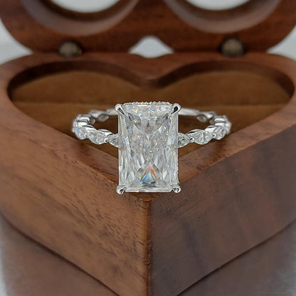 6 Ct Radiant Moissanite Engagement Ring