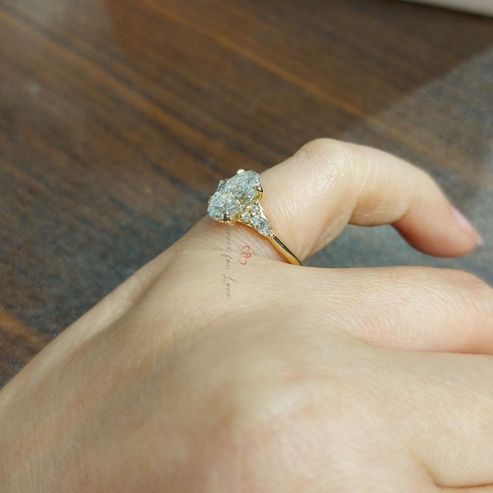 Oval Lab Diamond Engagement Ring
