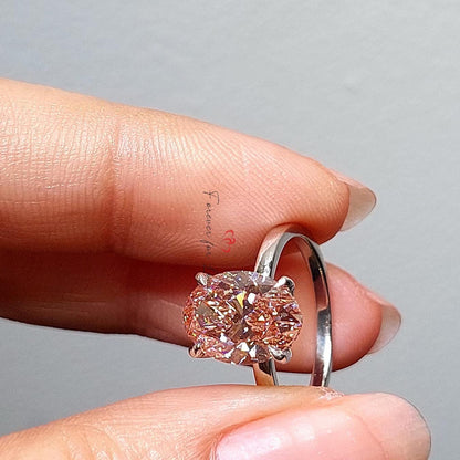 IGI Certified Oval Lab Diamond Engagement Ring