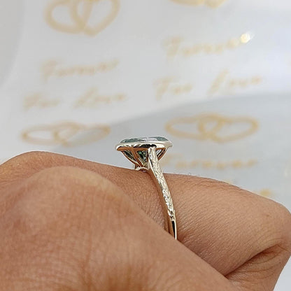 1.5 Ct Oval Moissanite Solitaire Engagement Ring