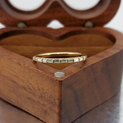 Baguette Lab Diamond Half Eternity Band