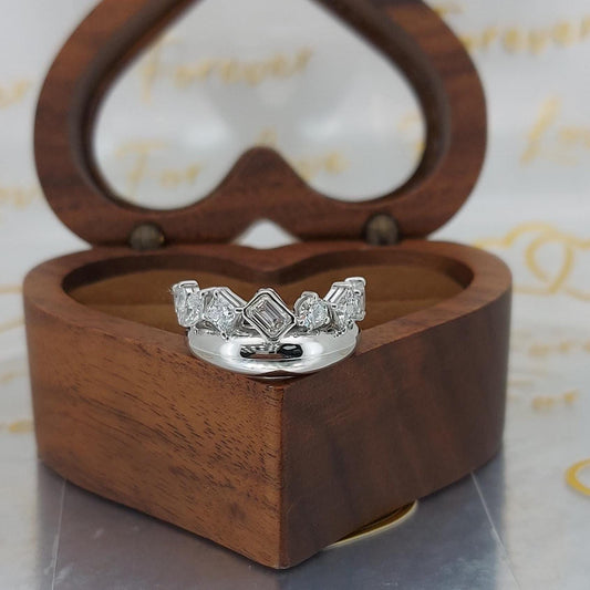 Pear Diamond Half Eternity Band