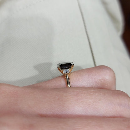 Radiant Lab Diamond Engagement Ring