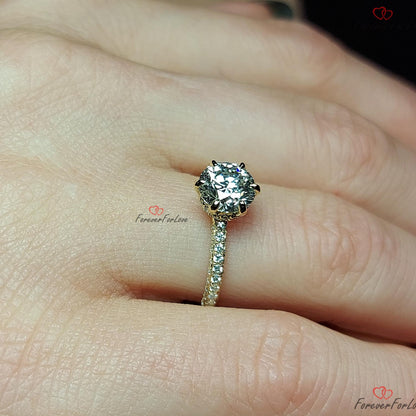 1.2 Ct IGI Certified Round Lab Diamond Solitaire Engagement Ring