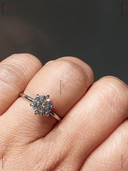 1.5 Ct IGI Certified Round Lab Diamond Engagement Ring