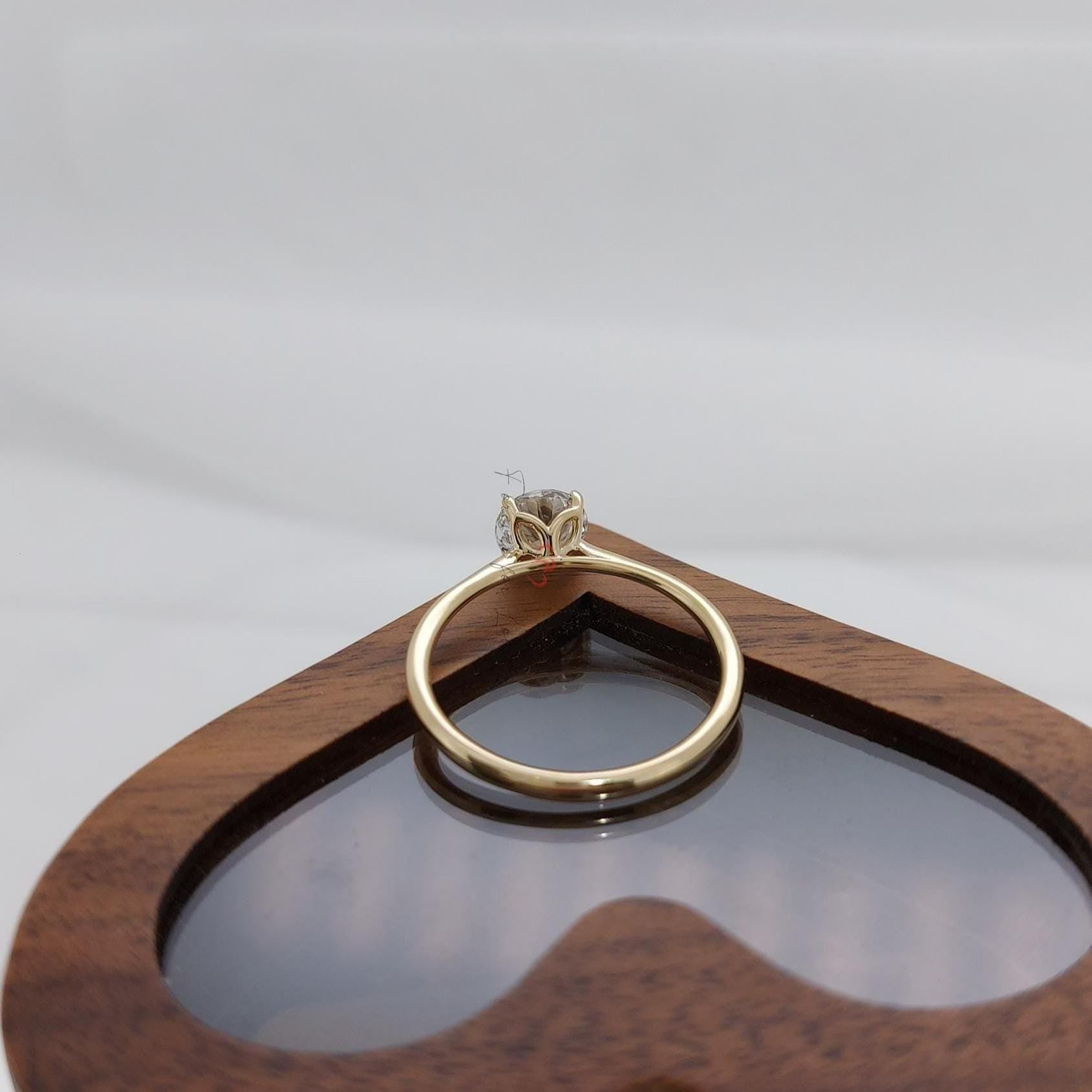 0.8 Ct Round Lab Diamond Solitaire Engagement Ring