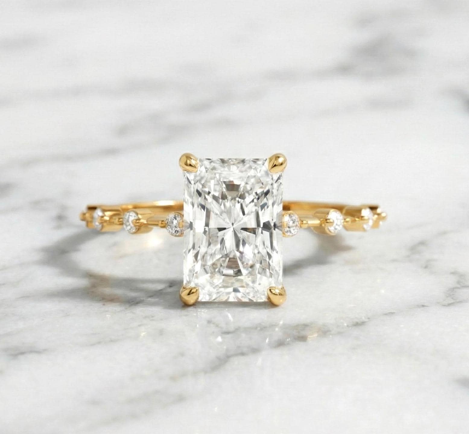 5 Ct IGI Certified Radiant Lab Diamond Engagement Ring