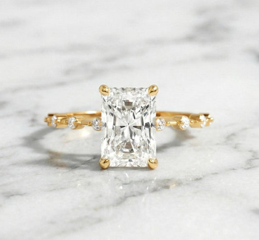 5 Ct IGI Certified Radiant Lab Diamond Engagement Ring