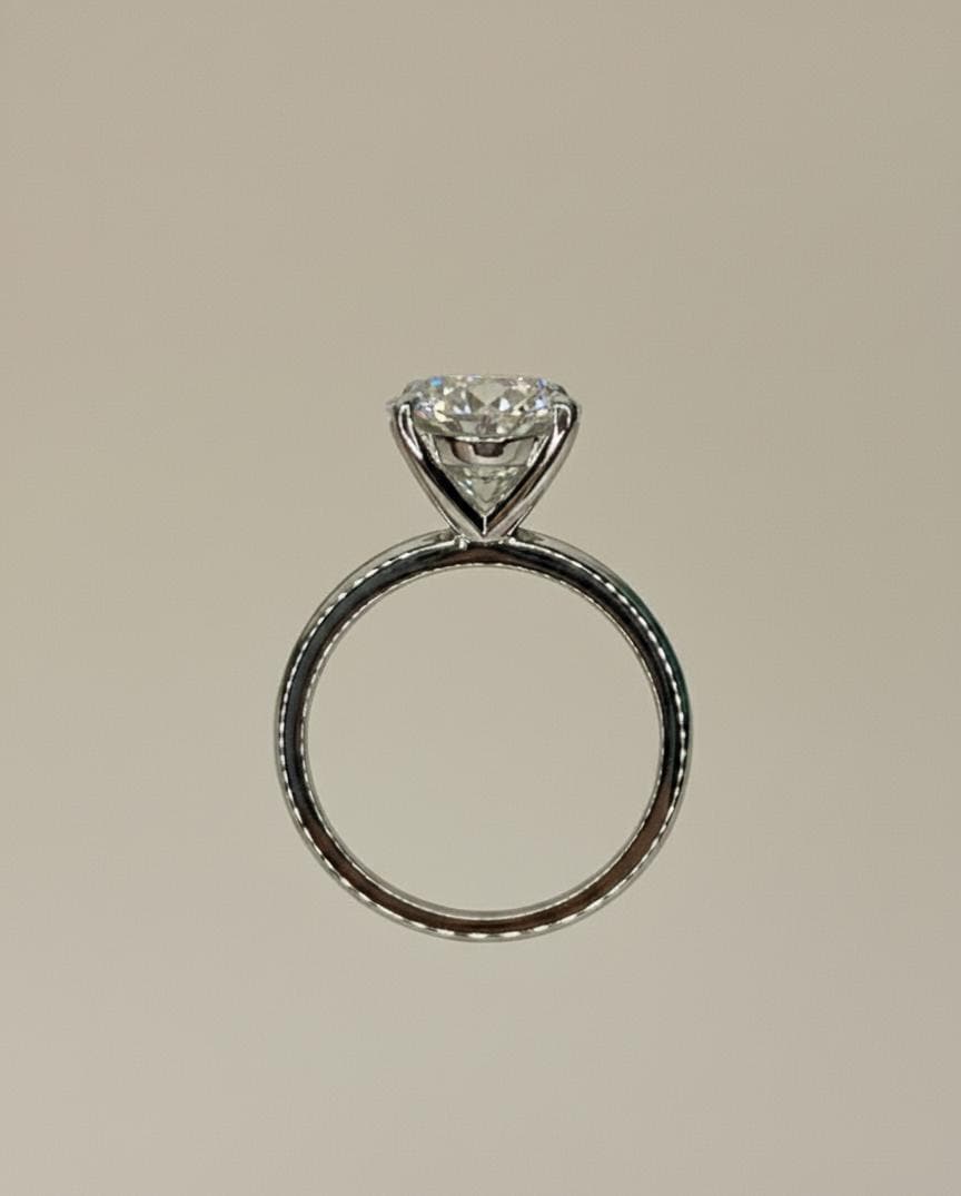 4 Ct IGI Certified Oval Lab Diamond Solitaire Engagement Ring Oval cut 1Ct Moissanite Brilliant Cut engagement ring in 935 Argentium Silver — custom handcrafted by Forever For Love