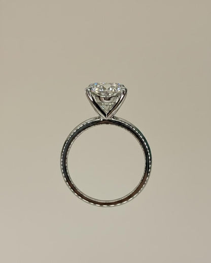 4 Ct IGI Certified Oval Lab Diamond Solitaire Engagement Ring