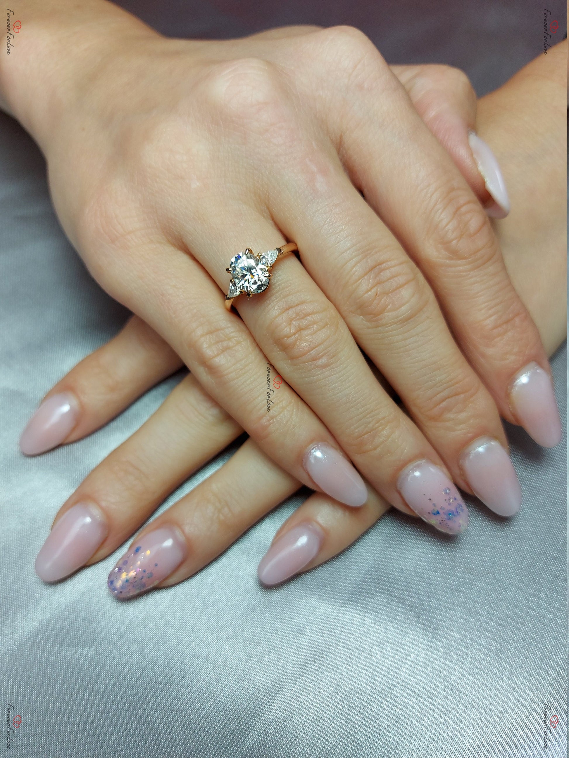 Oval Diamond, Moissanite Engagement Ring