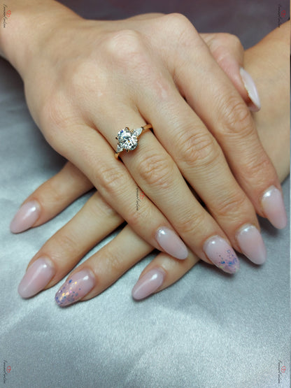Oval Diamond, Moissanite Engagement Ring