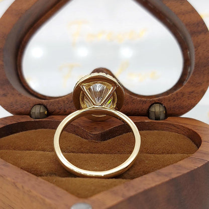 4.5 Ct IGI Certified Oval Lab Diamond Halo Engagement Ring