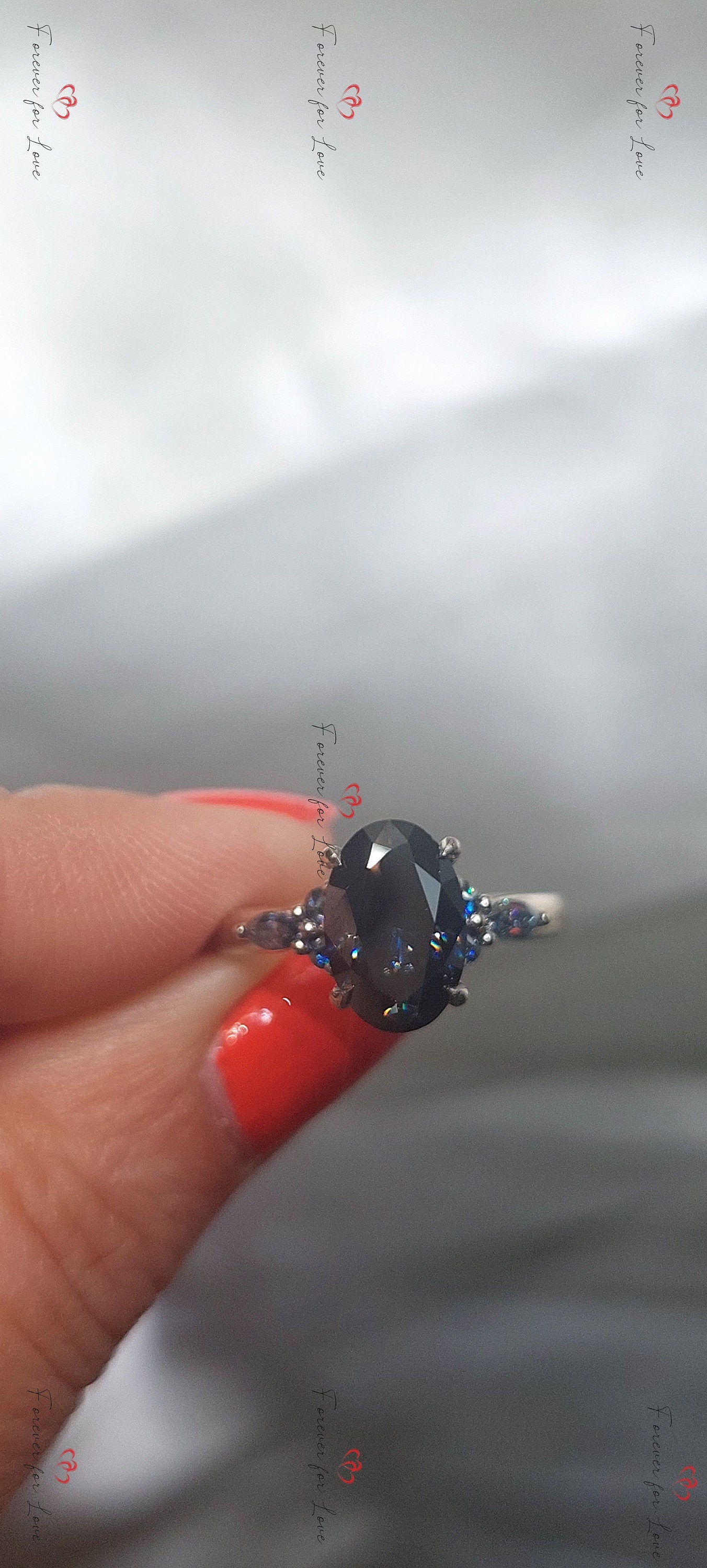2 Ct Oval Moissanite Solitaire Engagement Ring