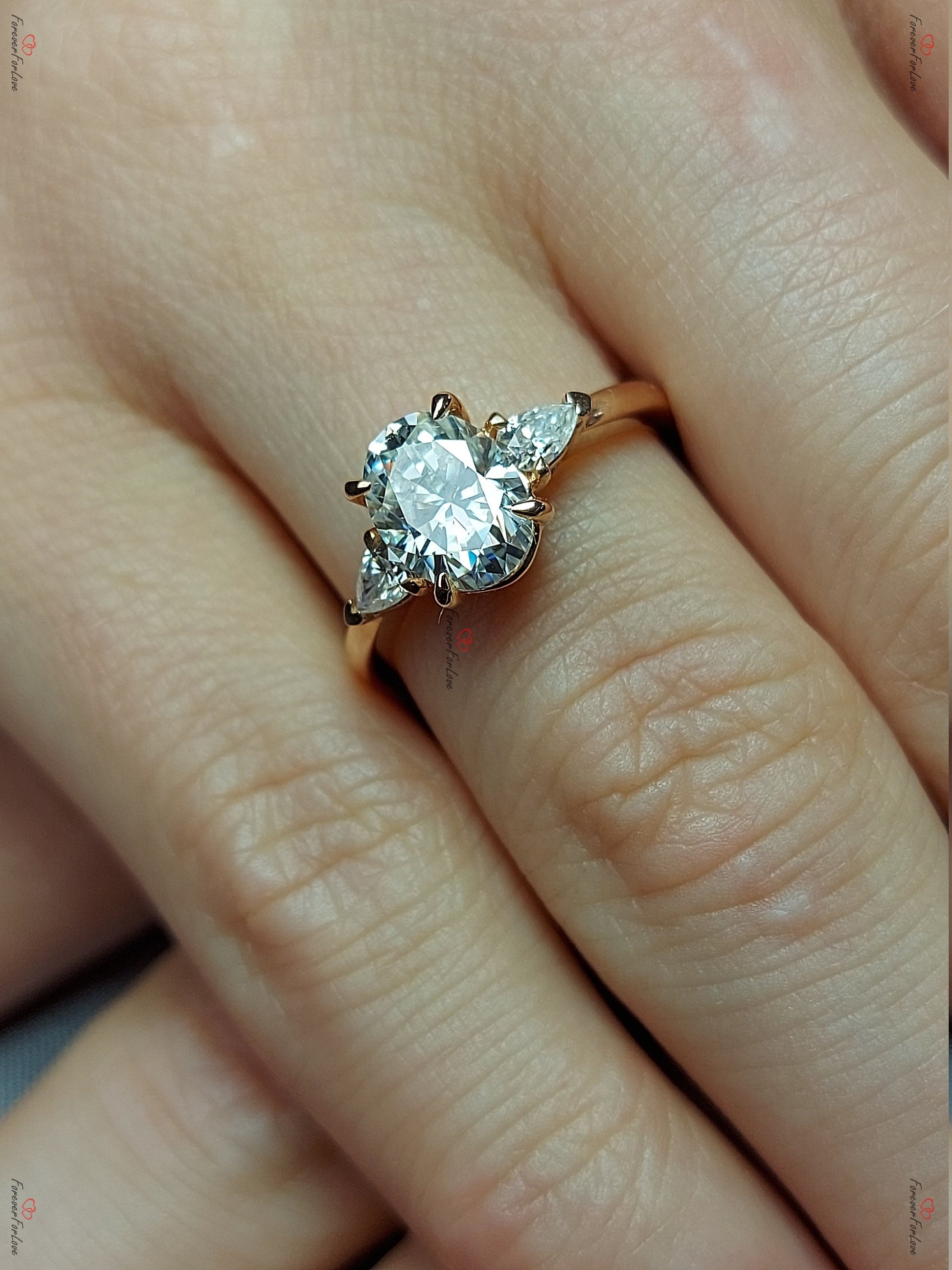 Oval Diamond, Moissanite Engagement Ring