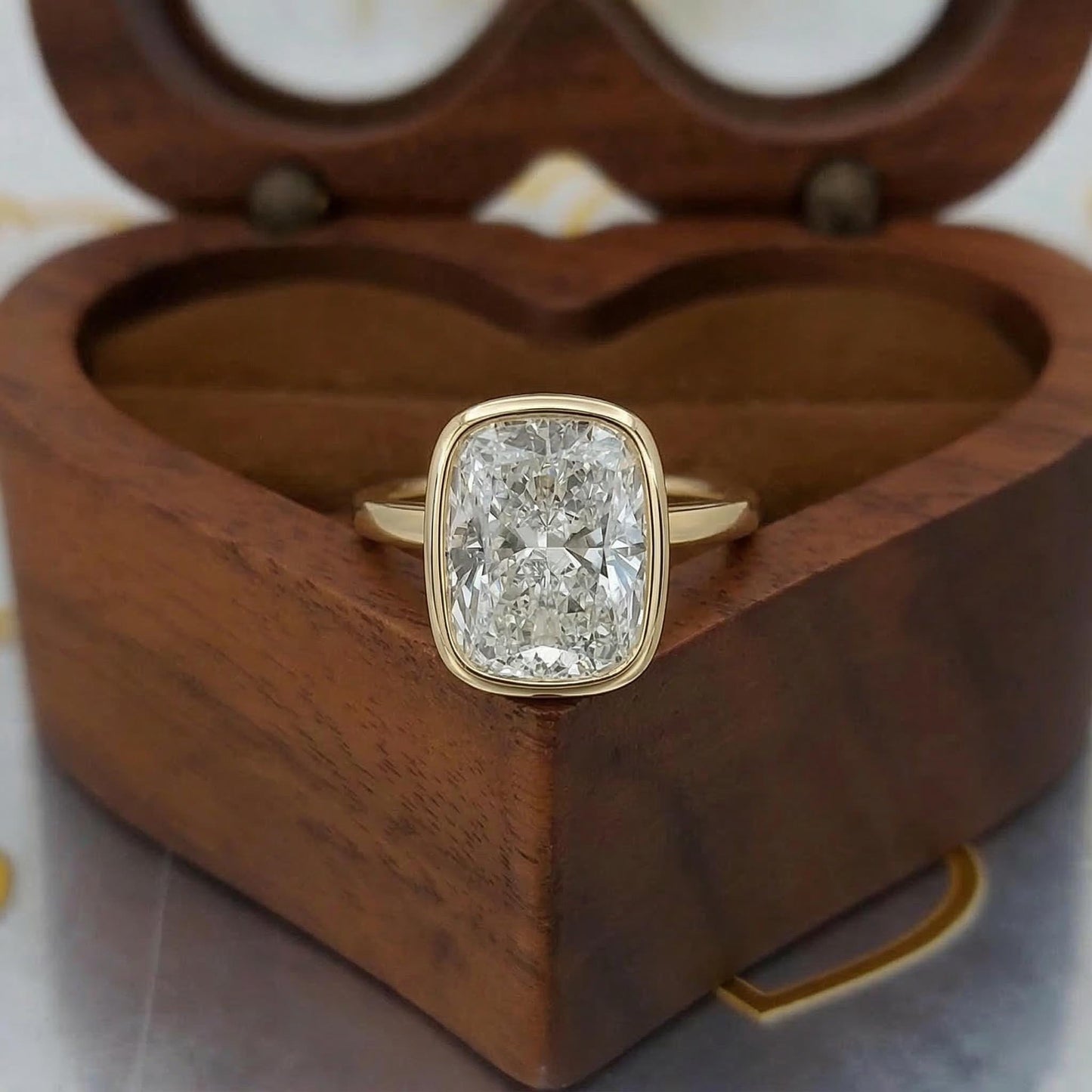 3.5 Ct IGI Certified Cushion Lab Diamond Solitaire Engagement Ring Cushion cut 1Ct Moissanite Brilliant Cut engagement ring in 935 Argentium Silver — custom handcrafted by Forever For Love