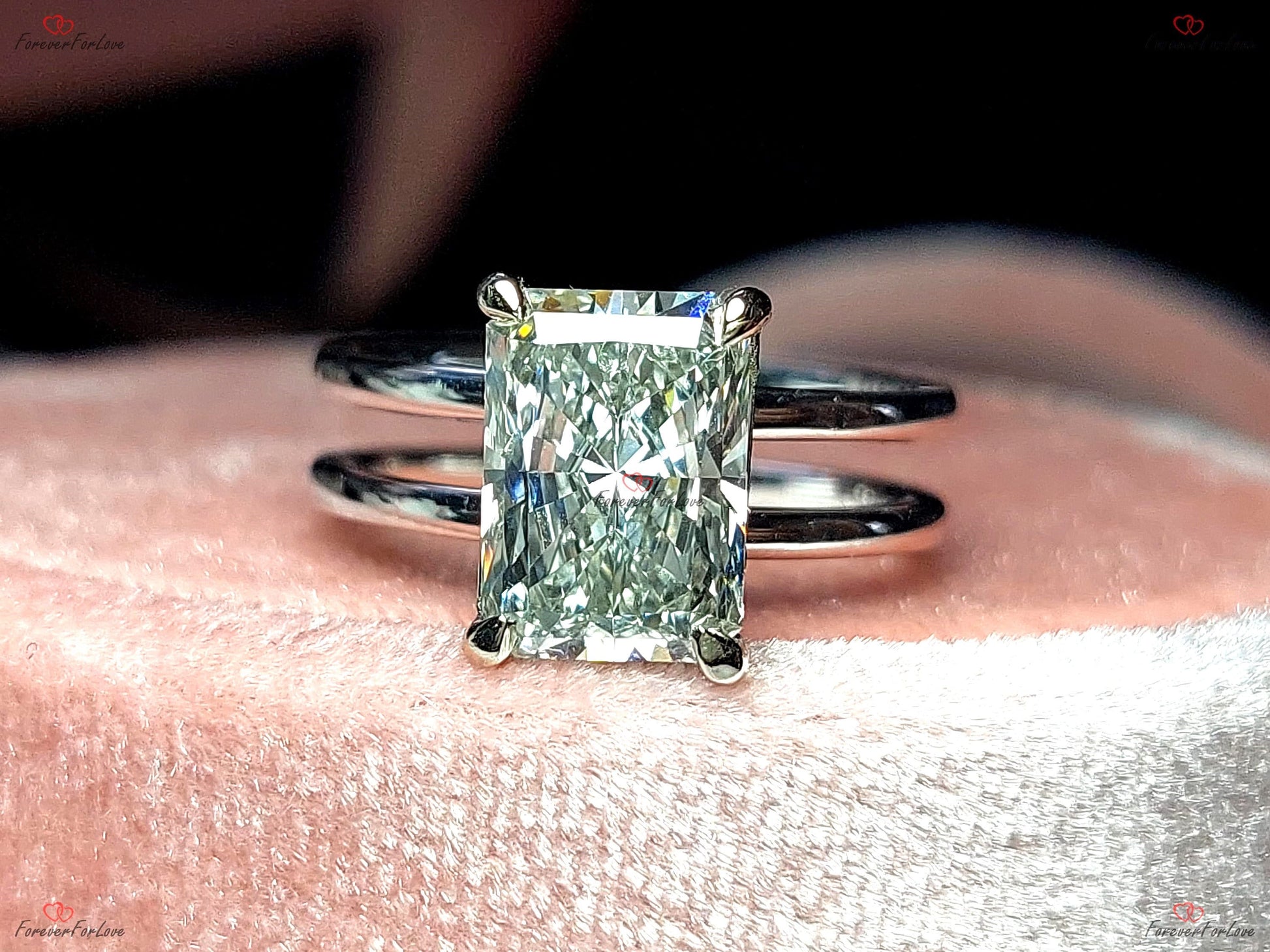 2.6 Ct IGI Certified Radiant Diamond Solitaire Engagement Ring